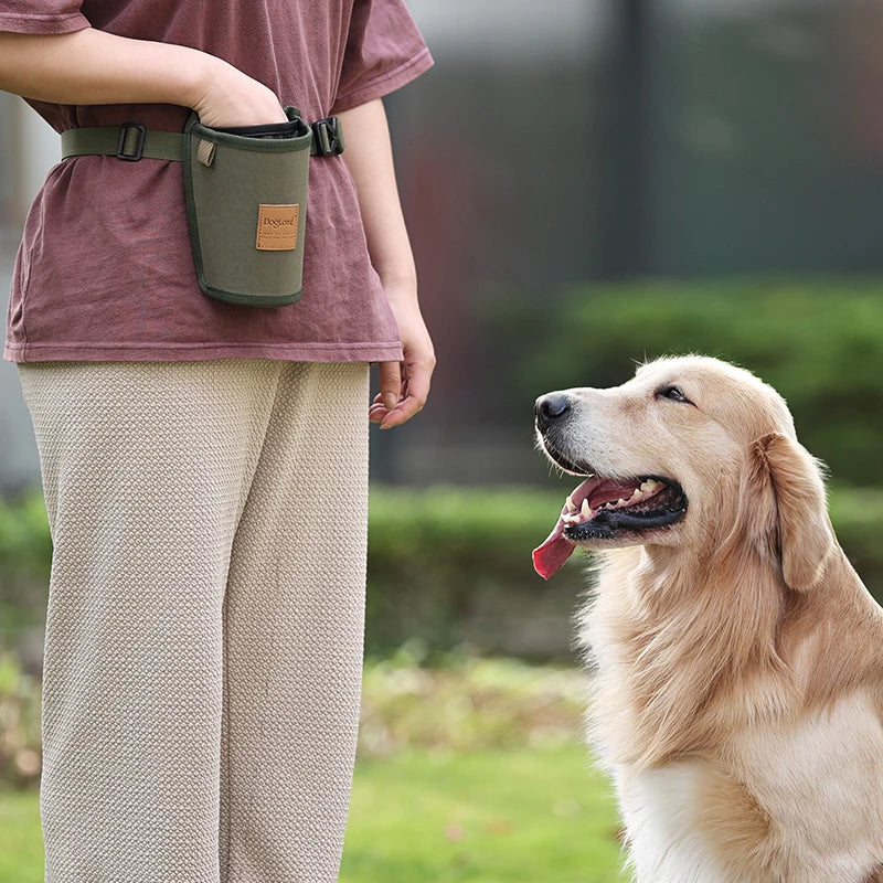 Portable Dog Snack Pocket Outdoor Walking Dog Snack Bag Pet Waist Pack Storage Pouch Puppy Training Bag Food Reward Pet Supplies