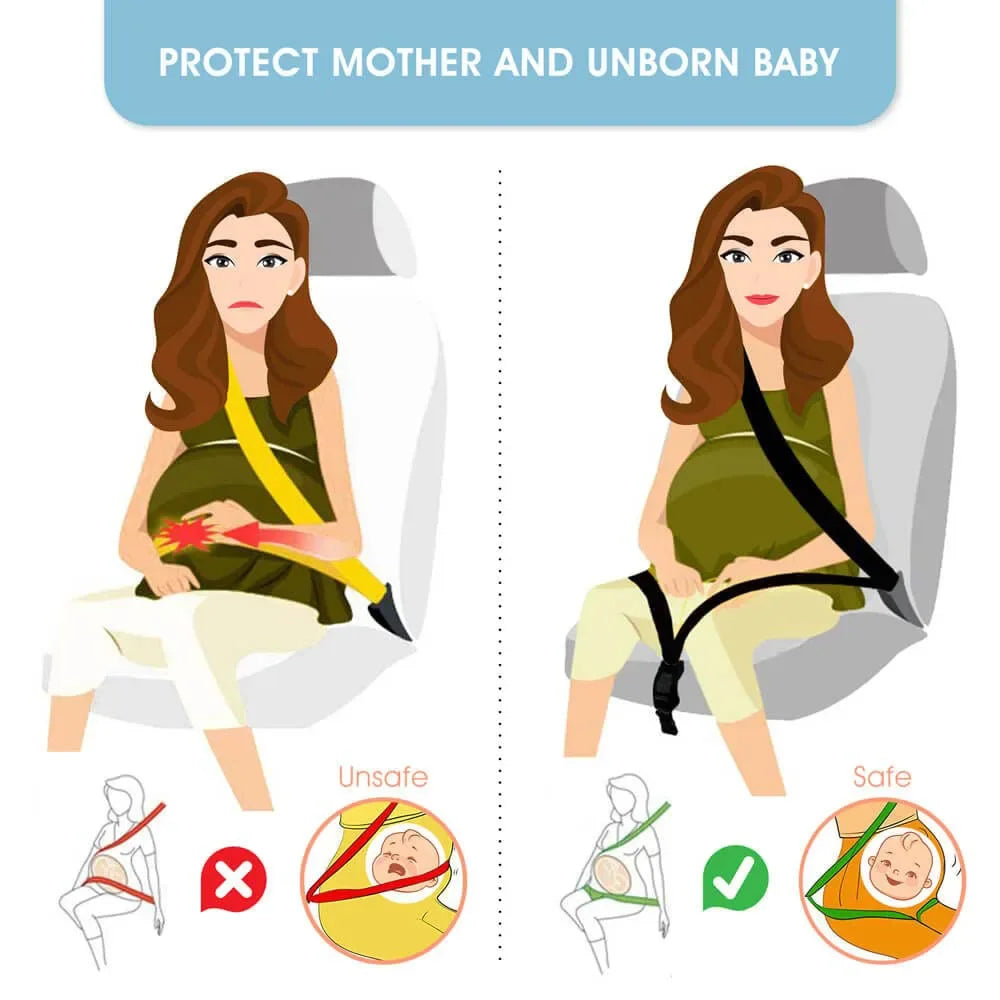 Pregnancy Bump Strap Comfort Seat Cover Adjustable Seat Belt Extender Pregnant Women Driving Protect Unborn Baby Brace Protector