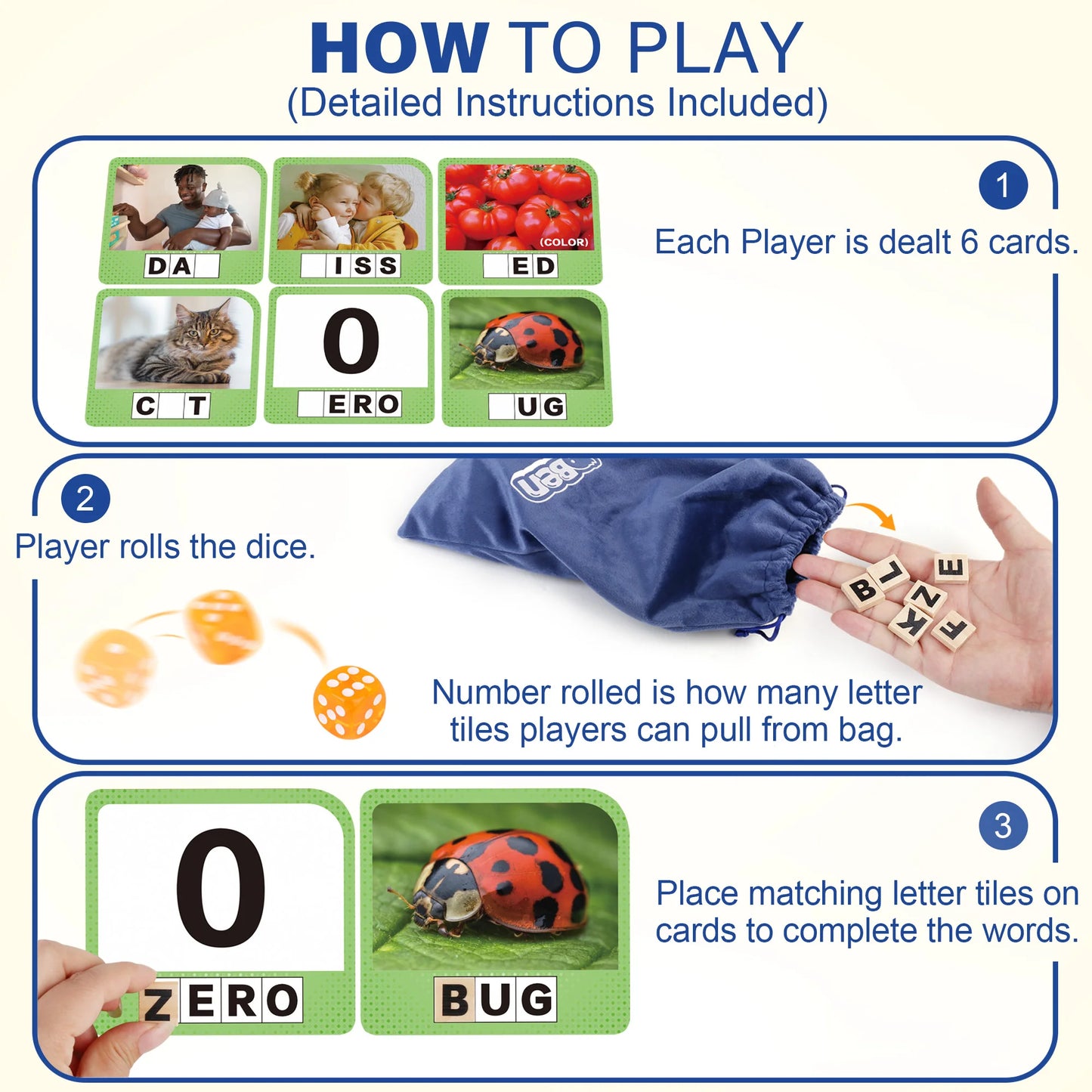 BenBen Spelling Games w/ 224 Flash cards, Learning Games for Kids, Educational Toys for Kindergarten Preschool Classroom