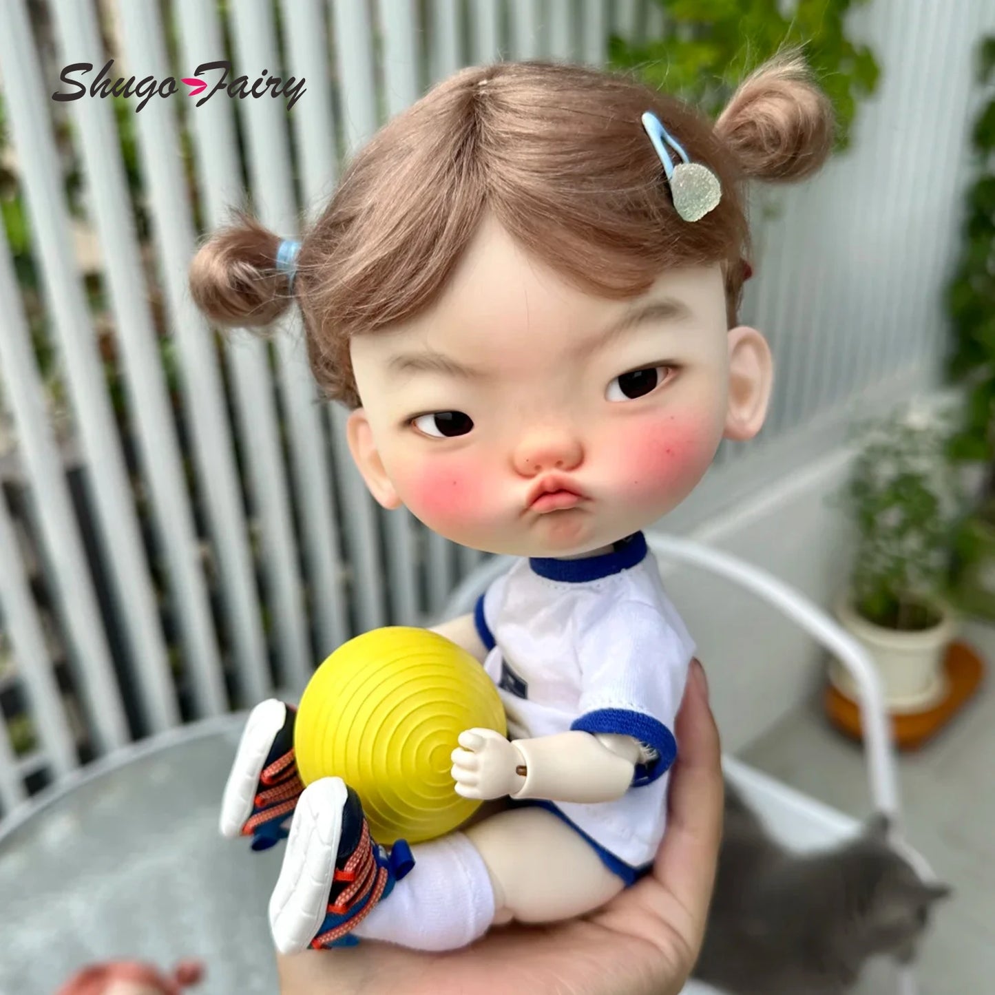 WuYaLi 1/6 Bjd Dolls Expressive Big Head Pout Angry Face Cuty Ball Jointed Doll Bjd NewYear Gift