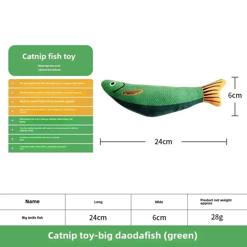 Simulation Fish Interactive Chew Toy for Cat, Catnip Toys, Pillow Toys for Kitty, Various styles，cute. Durable, premium