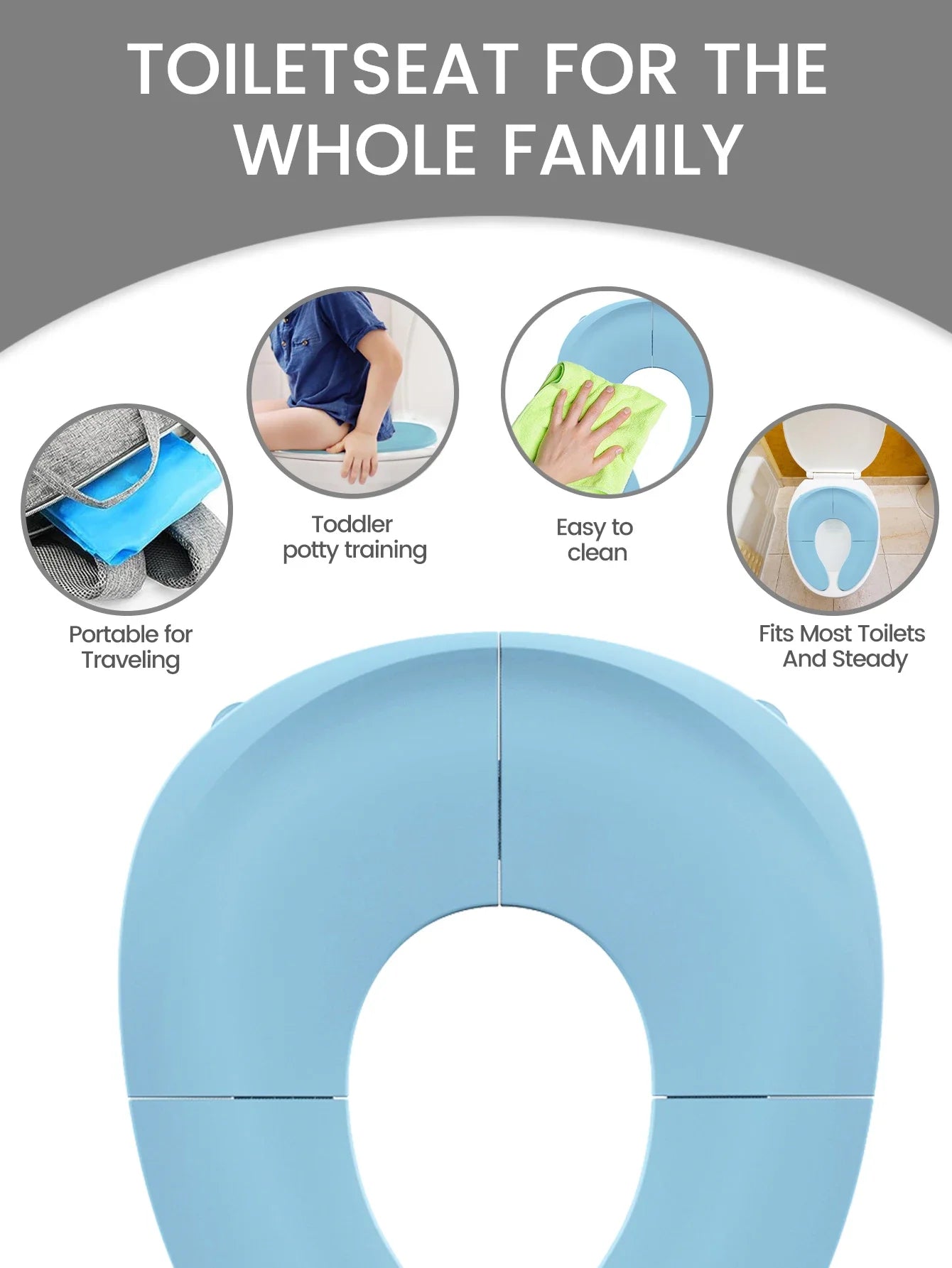 Portable Baby Travel Toilet Training Seat Folding Potty Seat Non-Slip Urine Assistant Cushion