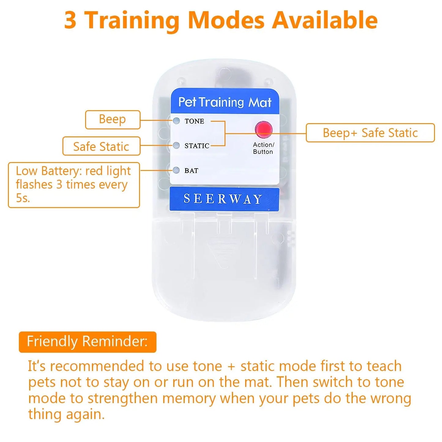 For Electronic Pet Training Mat Indoor Safe Shock Training Pad for Dogs Cats Pet Barrier 60x12in with 3 Training Modes