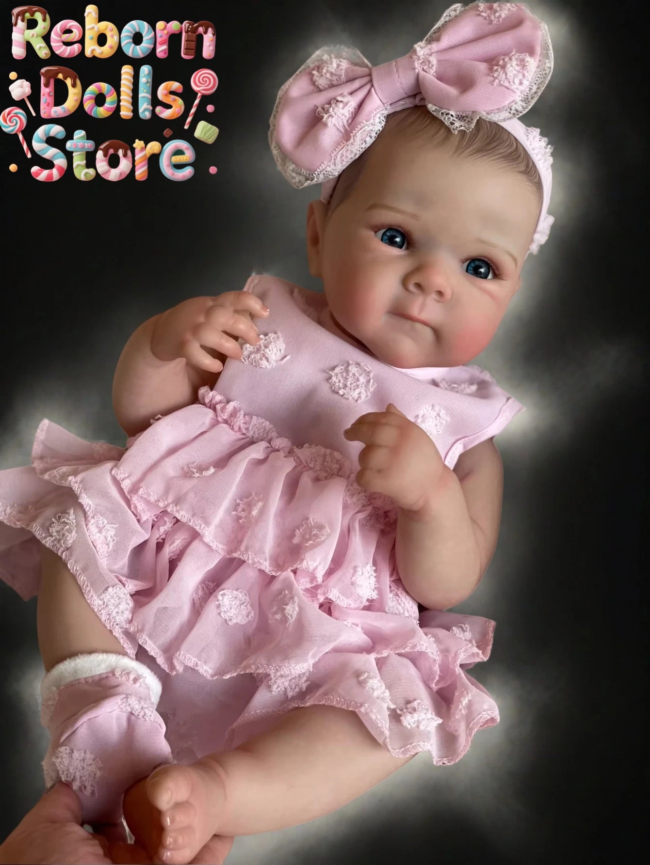 18 Inch Bettie Girl Cute Lifelike Bebe Reborn Doll Handmade Newborn Baby Doll With Painted Hair