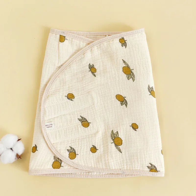 Baby Swaddle Blanket 0-6 Months Strap Protect Belly Baby Sleeping Blanket Wrap for New Born Thin-style for Summer
