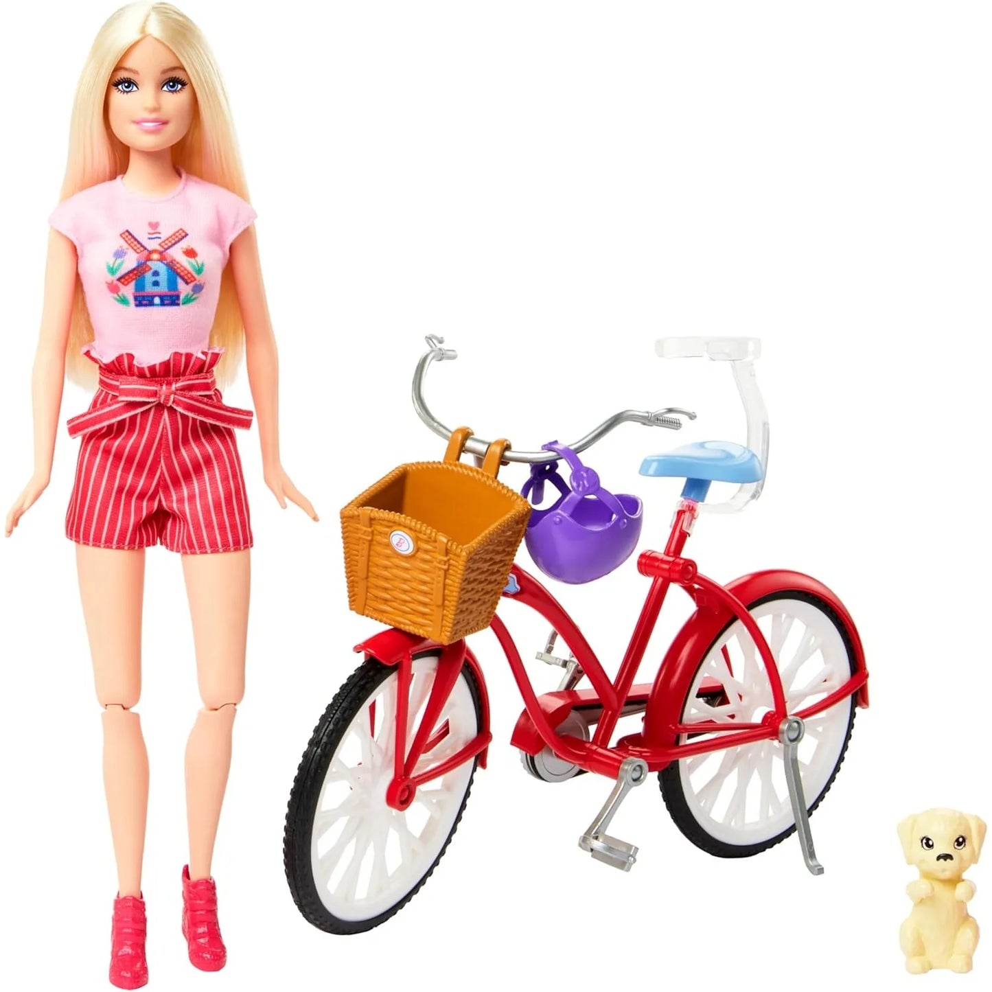 Original Mattel Barbie Doll Bike Playset Bicycle Dolls for Girls Genuine Brand Christmas Birthday Gift Barbie Toys for Children