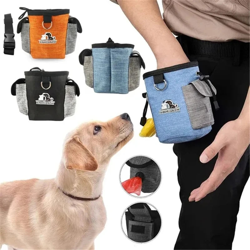 Portable Dog Treat Bag Outdoor Dog Treat Pouch for Training Feeding Bag Large Capacity Pet Trainer Waist Bag Dog Supplies