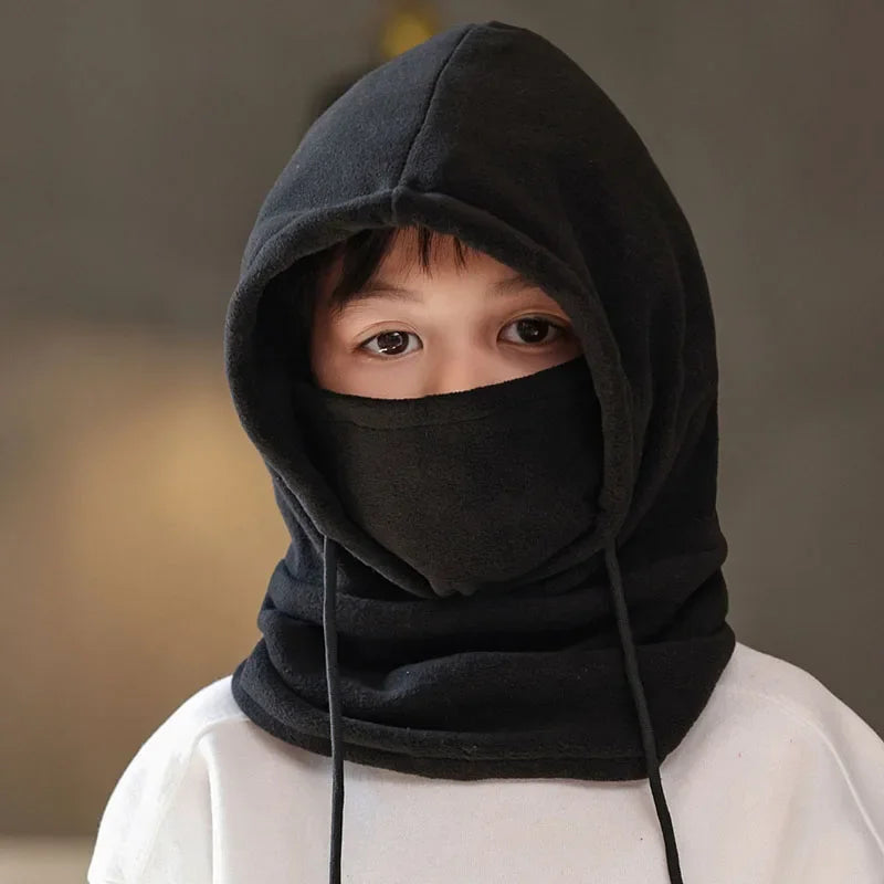 Kids Winter Fleece Balaclava Hat Thick Warm Windproof Outdoor Cycling for Boys Girls