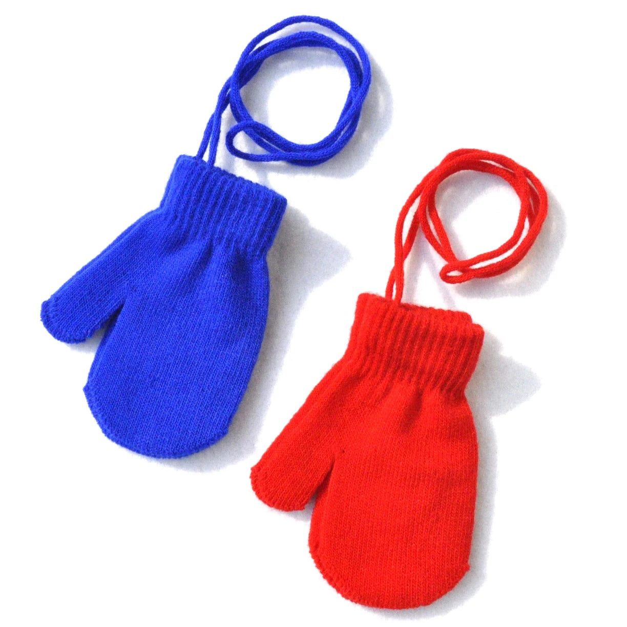 1-3Y Baby Winter Full Finger Gloves - Warm Neck-Hanging Mittens for Toddler Newborn Accessories