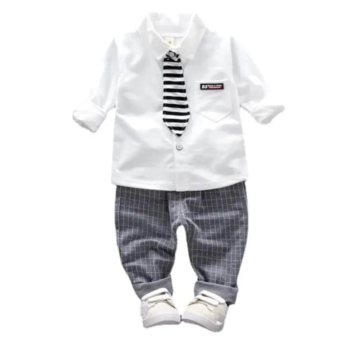 Children Formal Dress Suit Set Flower Boys Wedding Party Performance Costume Kids Vest Pants Shirt Tie Clothes