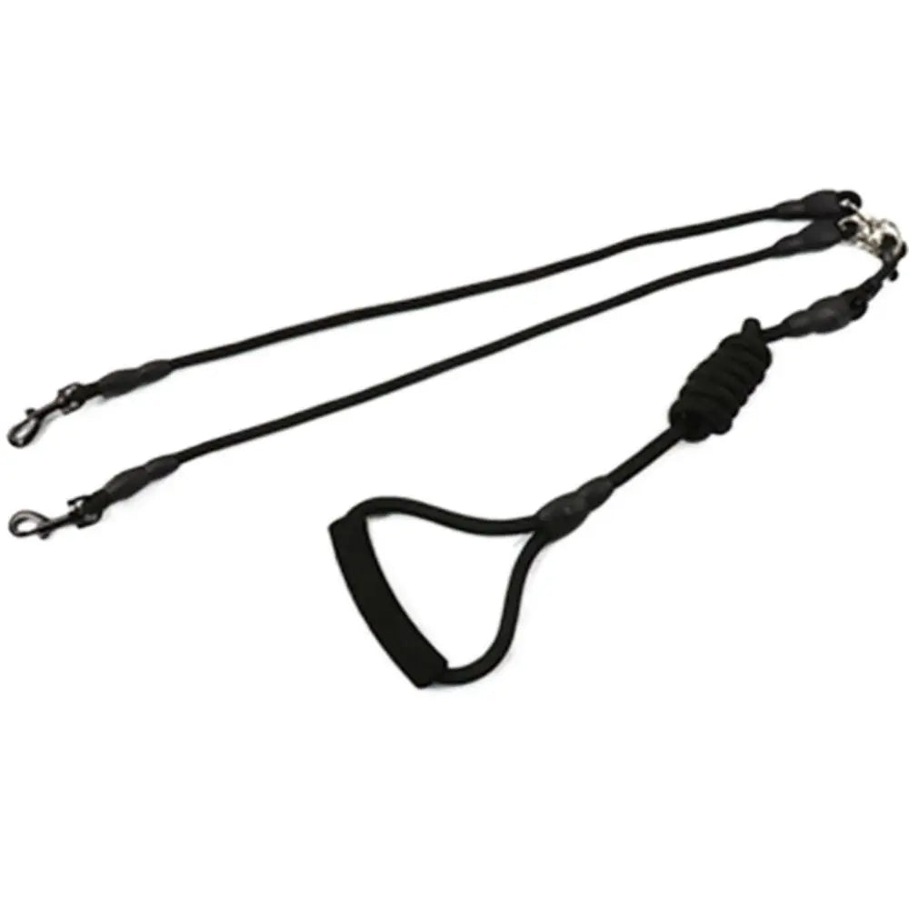 With Foam Handle 2/3/4 Way Pet Leash Nylon Detachable Two Heads Dogs Leash Black Durable Dogs Traction Rope Outdoor