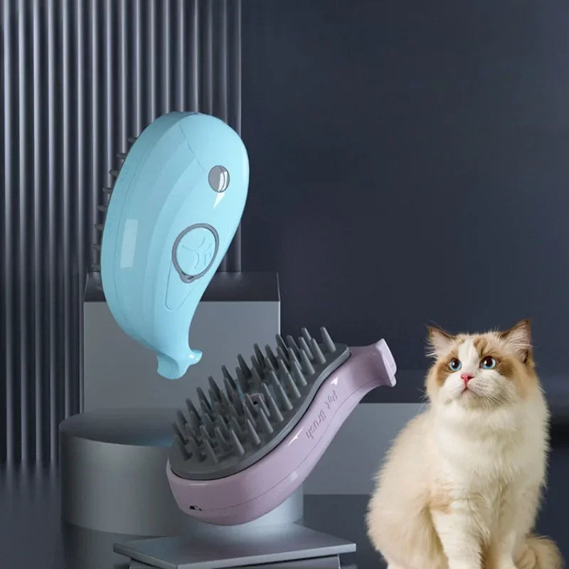 Pet Brush Brushes Hair 1 Massage Cat 3 Steamy Electric Removal Whale Comb Cat Dog in Brush Grooming Steam Hair Combs Shape