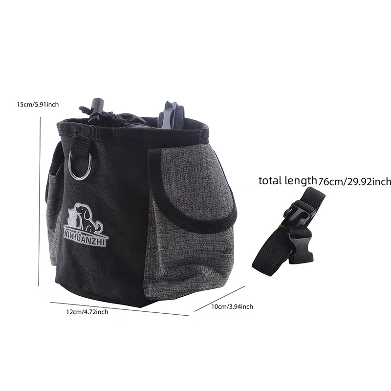 Portable Dog Treat Bag Outdoor Dog Treat Pouch for Training Feeding Bag Large Capacity Pet Trainer Waist Bag Dog Supplies