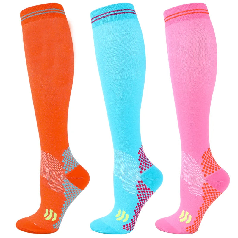 1/3 Pairs Dropship Compression Socks Varicose Veins 20-30 Mmhg Men Women Socks For Running Cycling,Football Soccer Stockings