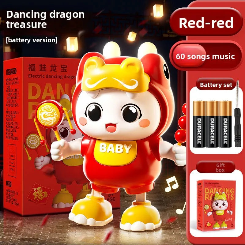 Electric Dancing Frog Toy - Musical Baby Soother with Lights, Tummy Time Trainer & Sensory Play for Infants (Boys Girls Gift)