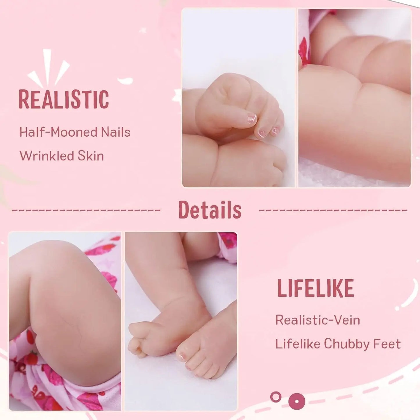 Lifelike Reborn Baby Dolls - 20Inch-Real Baby Feeling Realistic-Newborn Baby Dolls Adorable Smiling Real Life Baby Dolls