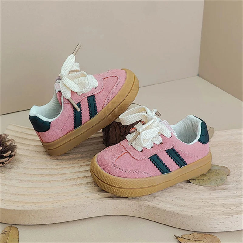 New Spring Autumn Baby Shoes Leather Toddler Kids Sneakers Outdoor Boys Tennis Soft Sole Fashion little Girls Sneakers EU16-25