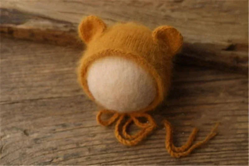 Baby Swaddling  Blanket Newborn Photography Receiving Stretchable Wool Wrap Handmade Hat Photo Shooting Accessories