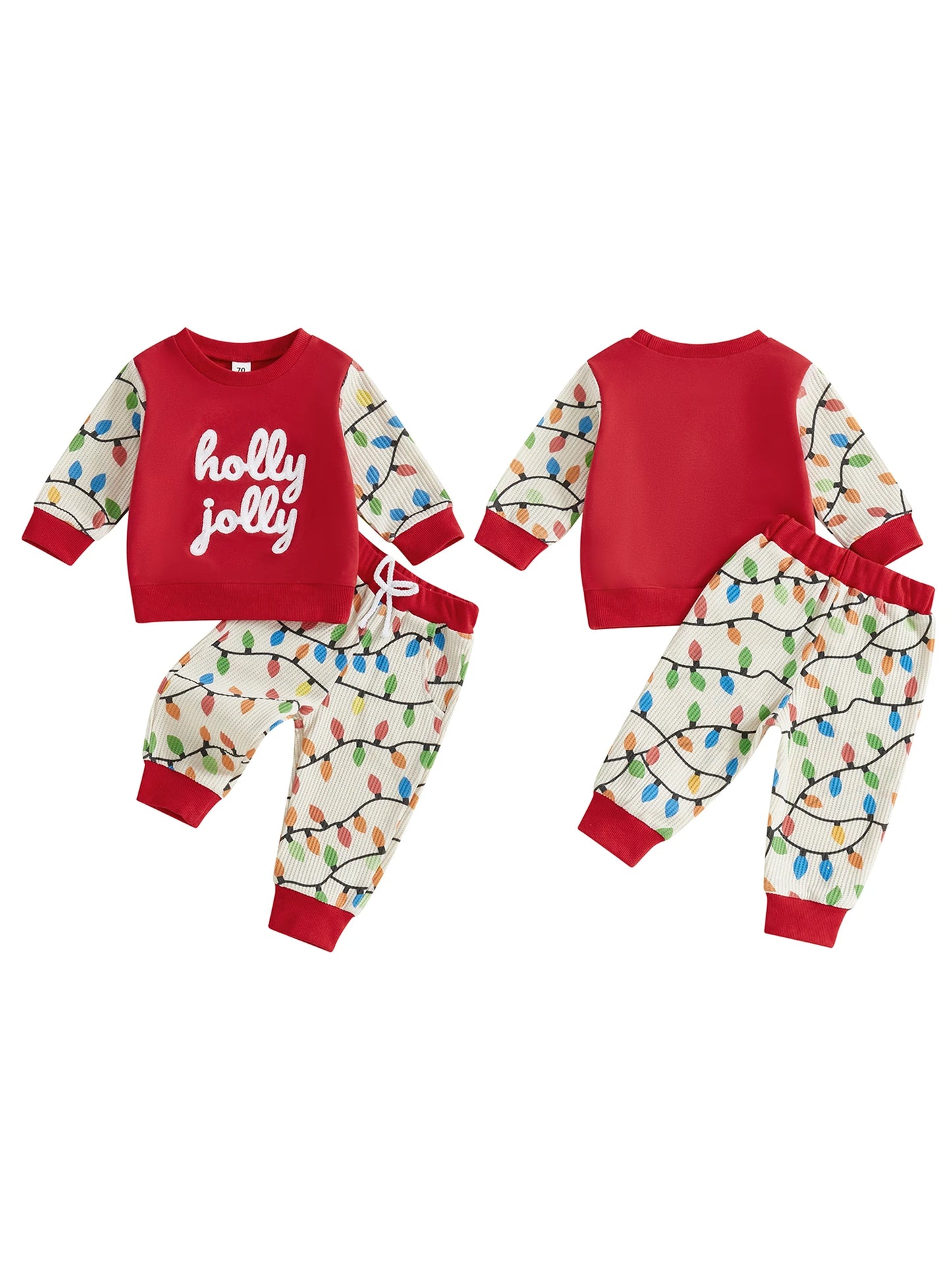 Baby Boy Winter Holiday Outfits Letter Embroidery Sweater Snowflake Print Pants 2 Piece Set for Christmas