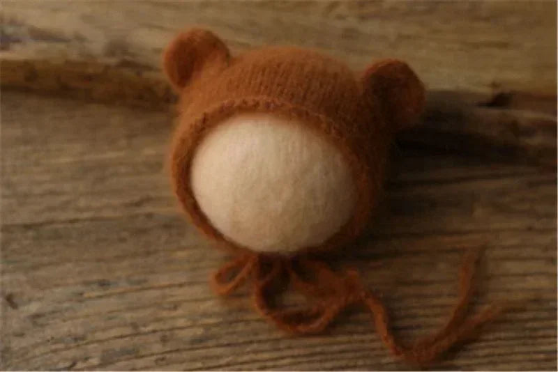 Baby Swaddling  Blanket Newborn Photography Receiving Stretchable Wool Wrap Handmade Hat Photo Shooting Accessories