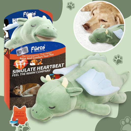PETFULED Gem Flying Dragon Dog Heartbeat Toy,Puppy Separation stress Toy, Puppy Behavioral Training Aid for Dog Sleep Aid Plush