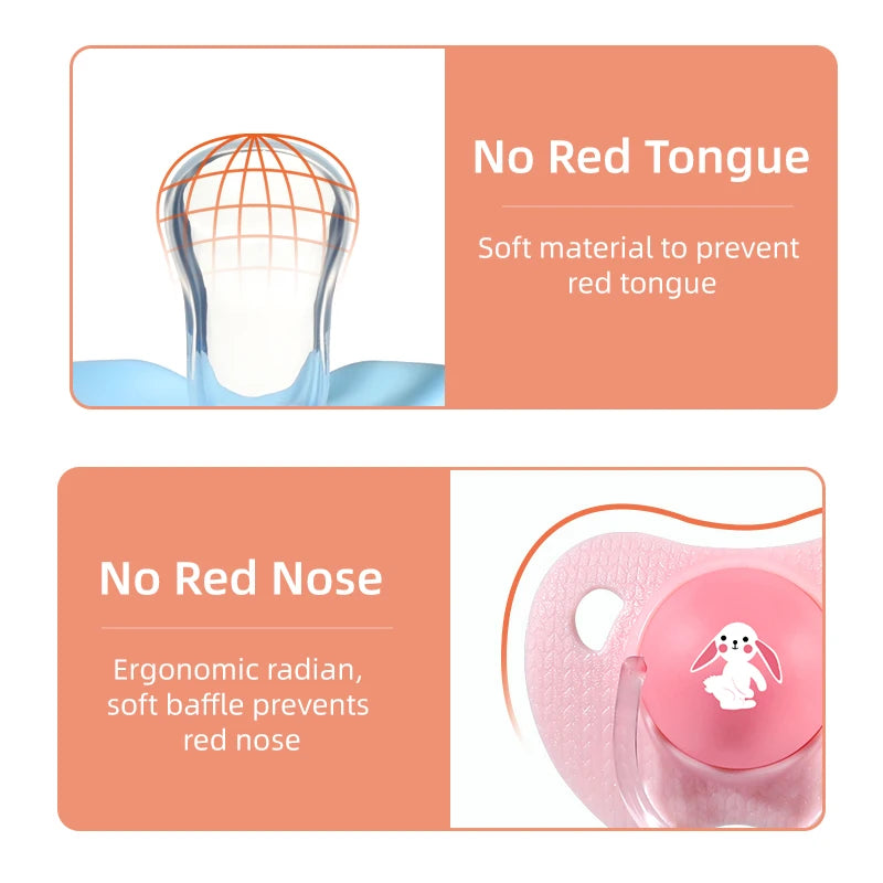 Cartoon Pattern Thumb Shape Toddlers Soothe Kids Newborn Baby Silicone Teething Pacifier