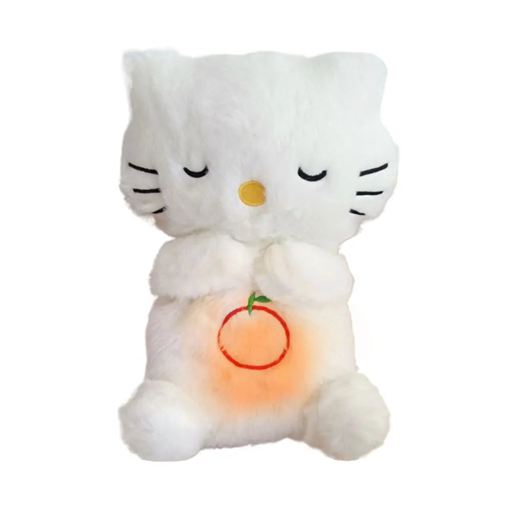 Cute Animal Sleeping Music Toy with Music Lights Rhythmic Breathing Motion Baby Sleep Soother Musical Baby Toy for Newborns