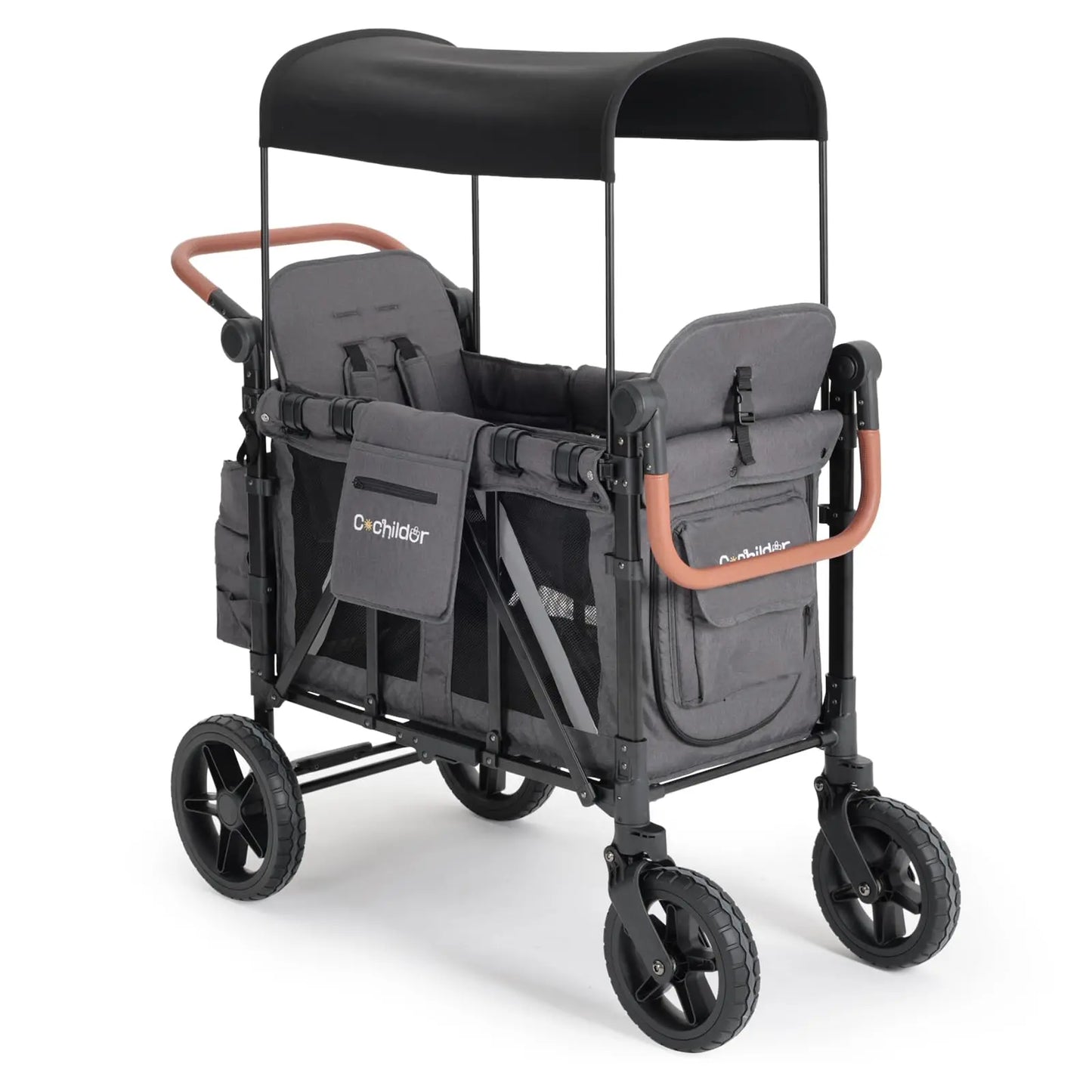 Double seat baby stroller, foldable baby stroller, outdoor camping vehicle, outdoor product storage vehicle