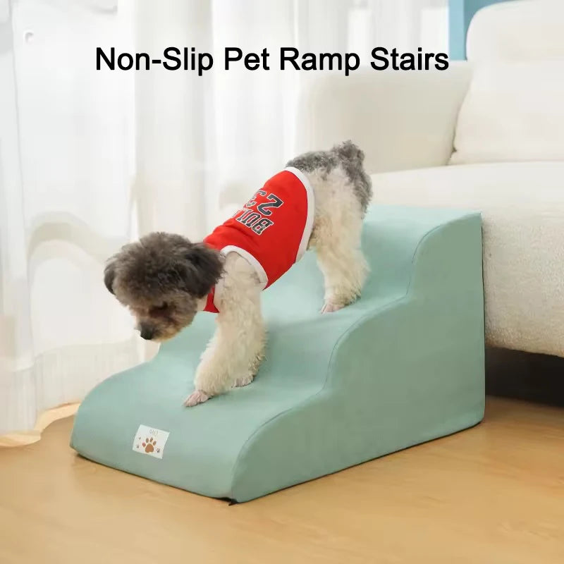 Pet High Density Foam Dog Secure Stairs Ramps Non-Slip Pet Steps for Older Dogs Pet with Joint Pain Sofa Bed Ladder Pet Supplies