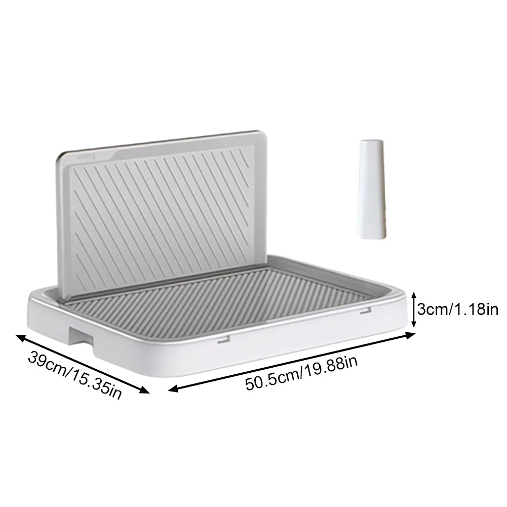 Dog Potty Tray with Pee Wall Portable Dog Potty Anti-Splash Training Pee Pad Holder Dog Potty Trainer for Small and Medium Dogs