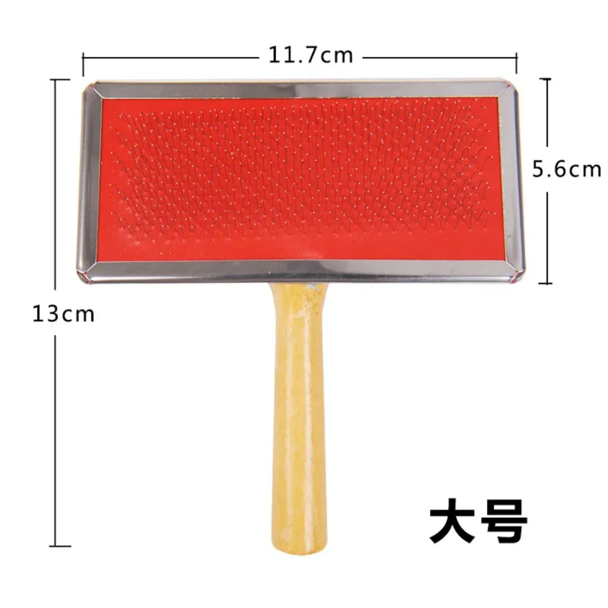 Steel Needle Wooden Handle Comb  Dog Cat Pets Yokie Gilling Brush Dog Rake Pet Brush Comb Massage Grooming Tools Accessories