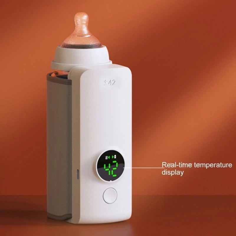 Convenient Baby Bottle Warmer 6-Gear Adjustable for Travel Quick Heating Solution with Adjustable Gear for Most Bottles G2TD