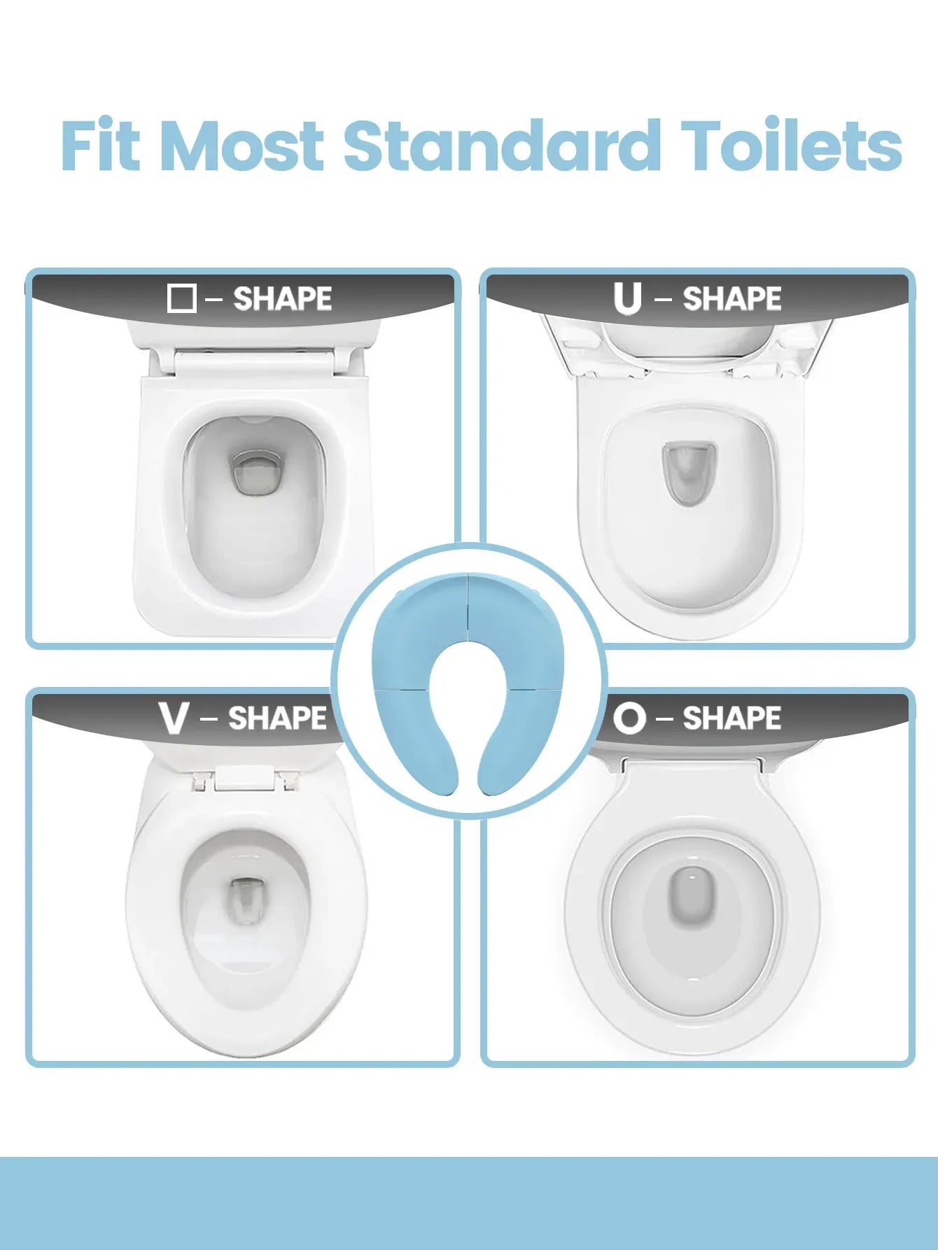 Portable Baby Travel Toilet Training Seat Folding Potty Seat Non-Slip Urine Assistant Cushion