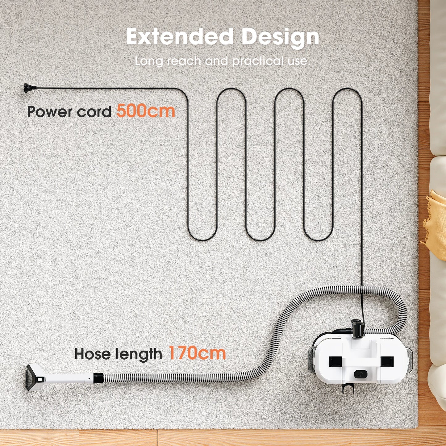 Lubluelu 2025 New 13500Pa Multi-Purpose Portable Carpet Cleaner Machine Toughest Stain Removal for Pet Hair Car Seat and Couch