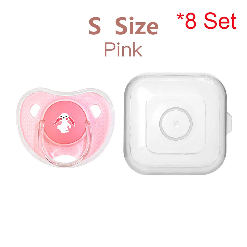 Cartoon Pattern Thumb Shape Toddlers Soothe Kids Newborn Baby Silicone Teething Pacifier