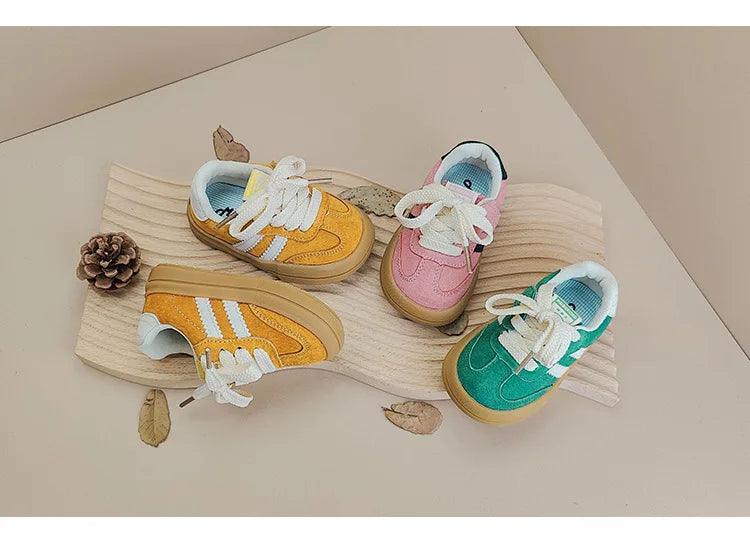 New Spring Autumn Baby Shoes Leather Toddler Kids Sneakers Outdoor Boys Tennis Soft Sole Fashion little Girls Sneakers EU16-25