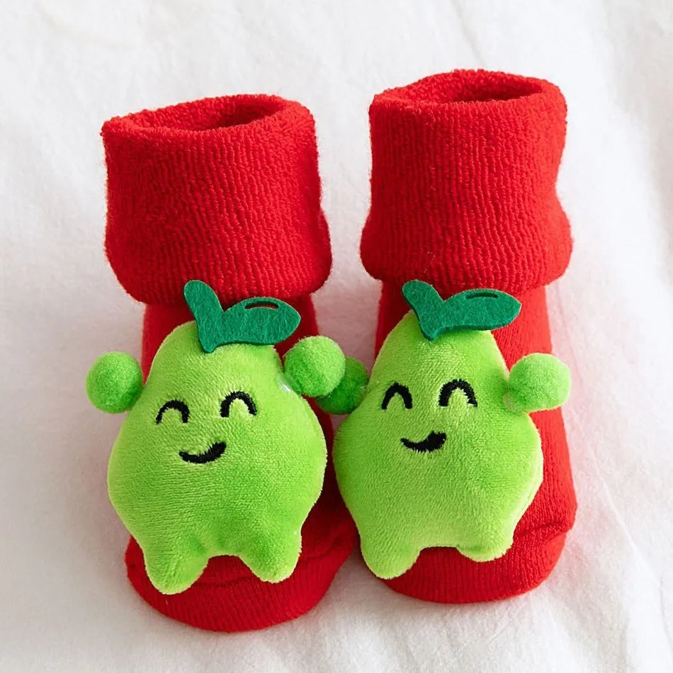 0-3 Years Children Stockings Baby Thickened Terry Xmas Warm Stuff Boy Girl Christmas Winter Clothing Accessories Toddler Socks