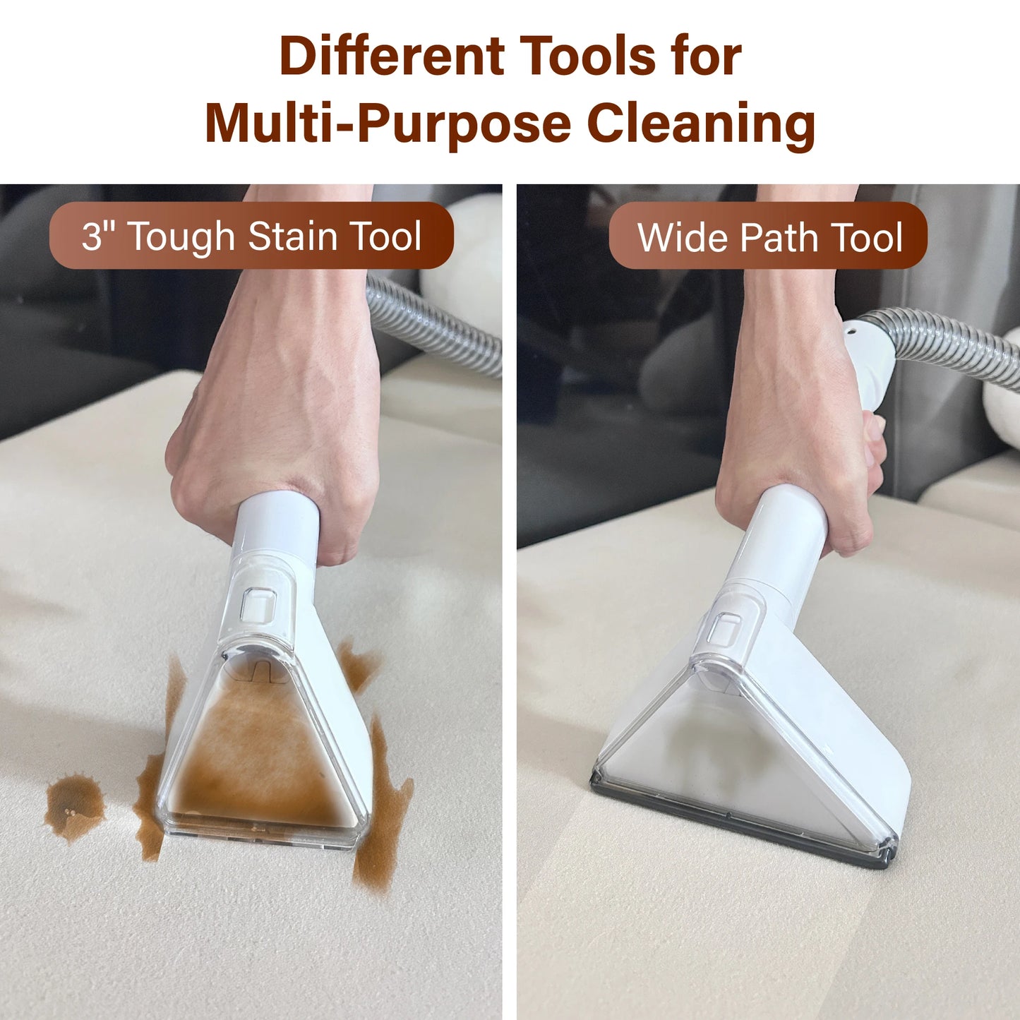 WHALL Carpet Cleaner with Wide Path Tool, Self-Cleaning, for Pet Stains on Carpet, Upholstery, Car Seats, and Home Use