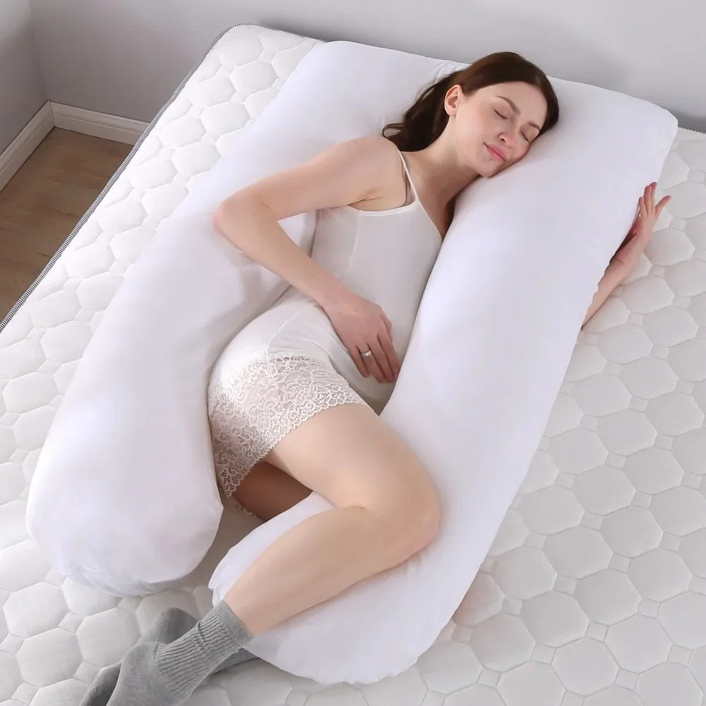 Pregnant Women Sleeping Support Pillow Cotton Pillowcase U Shape Maternity Pillows Pregnancy Side Sleeper Bedding No Filler