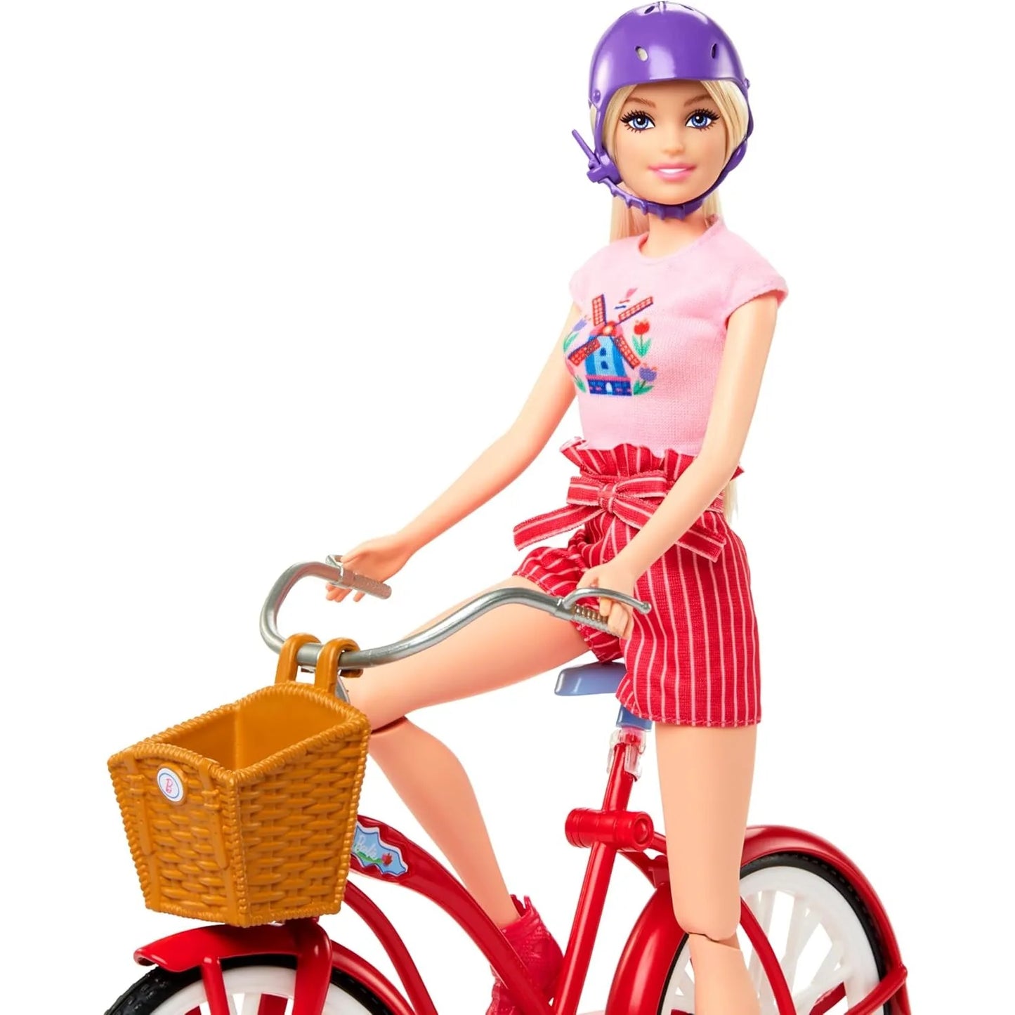 Original Mattel Barbie Doll Bike Playset Bicycle Dolls for Girls Genuine Brand Christmas Birthday Gift Barbie Toys for Children