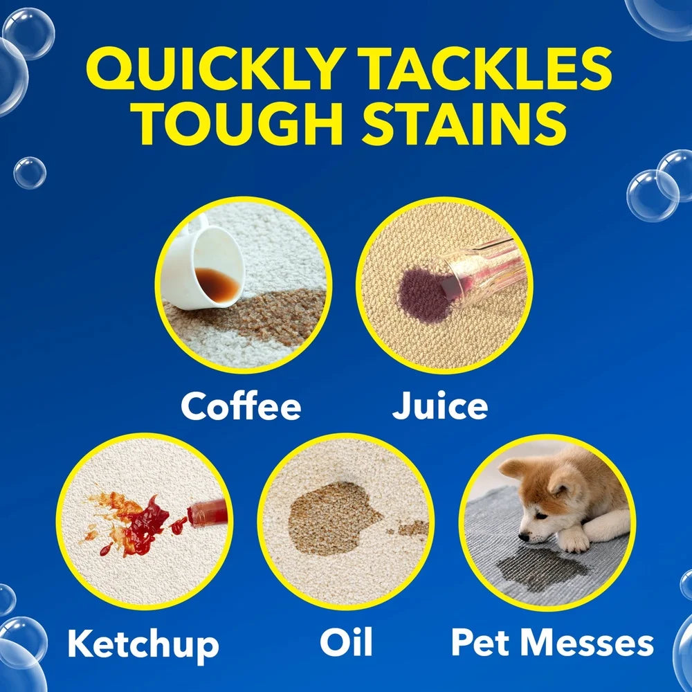Carpet Rug Stain Remover Spray Deep Clean Pet Messes Food Stains Freshener Oxygenation Process Spot Cleaner Household Solution