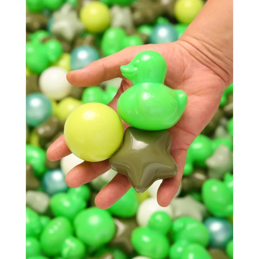 Ball Pit Balls Shapes Pastel, Duck Star Shape Non Toxic for Toddlers Kids Baby Girls Boys Dogs Soft Play,Party, 100pcs