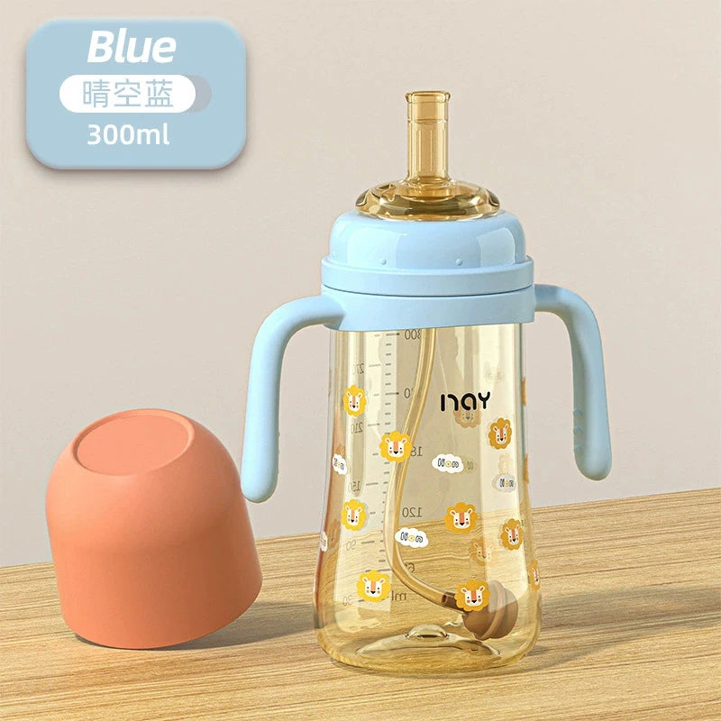 PPSU baby bottle, baby straw, detached milk bottle, anti drop and anti bloating suction nozzle, straw ball, water cup