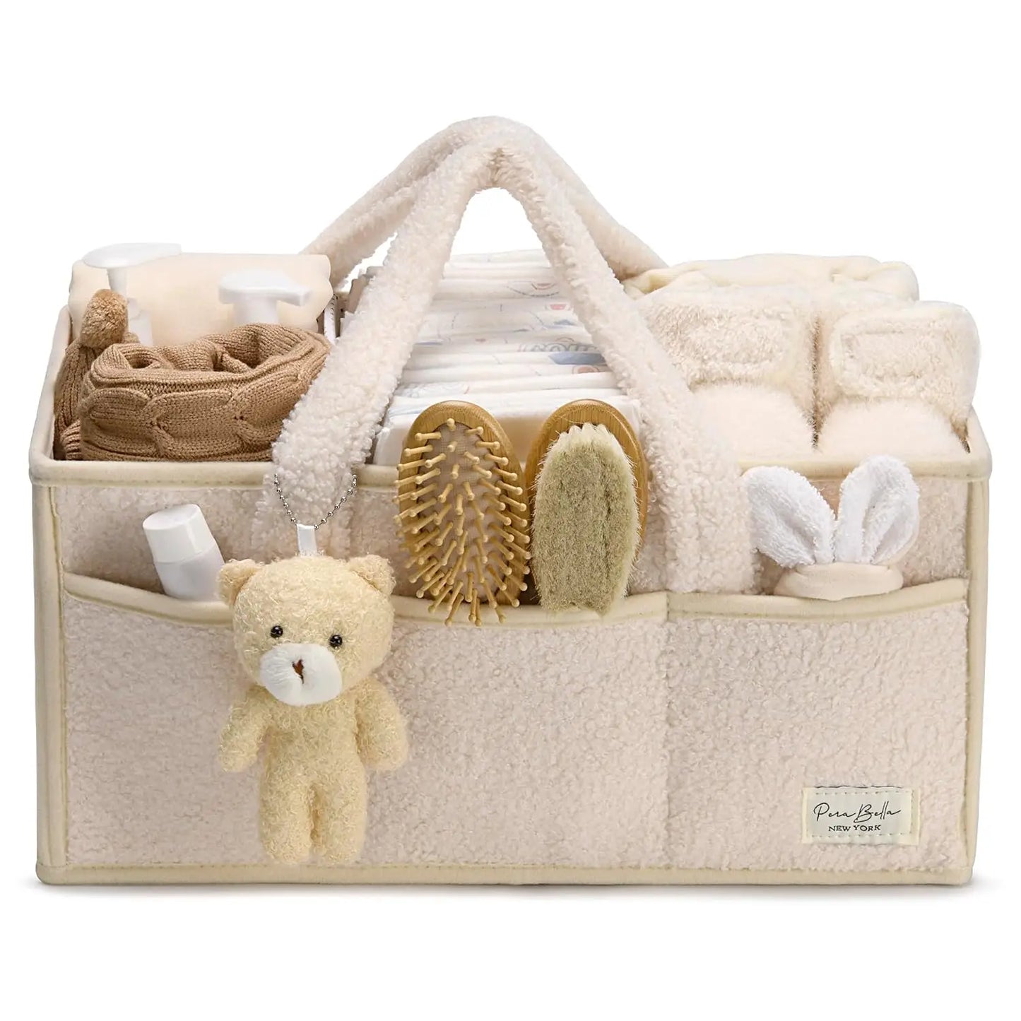 Baby Diaper Caddy Organizer, Nursery Storage Basket for Newborn Essentials,Registry Must-Have, Car Organizer for Diapers