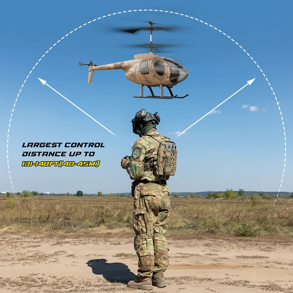 Vatos remote controlled helicopter camouflage 2.4GHz radio indoor RC helicopter toy one click takeoff for boy children adults