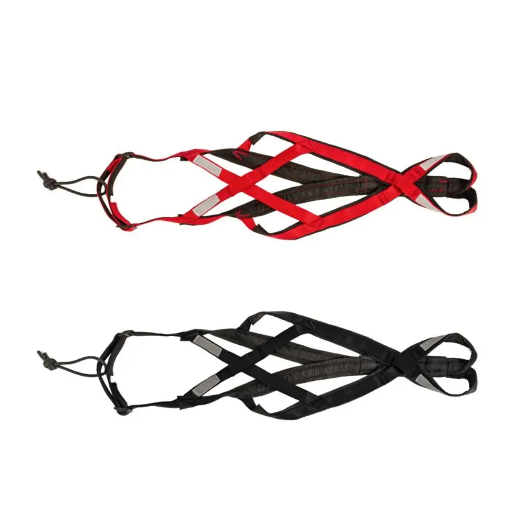 Reflective Dog Harness Adjustable Weight Mushing Dog Sled Harness Pulling Sledding Skijoring Pet Back Chest Strap Large Dogs