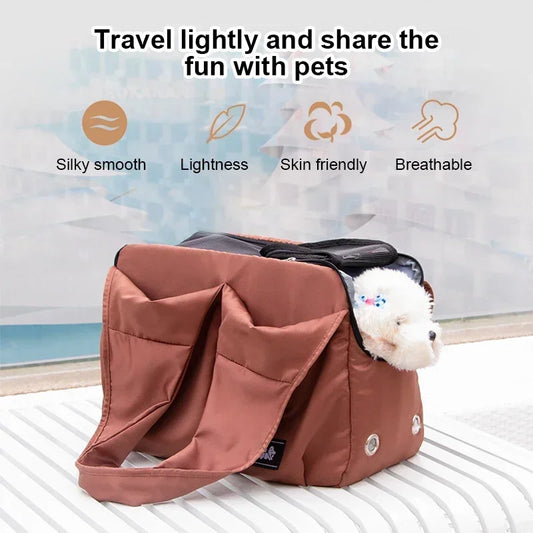 Pet Bag Folding Bags Cats Dog Breathable Folding Travel Cat Handbag Small Waterproof Shoulder Outdoor Carrying Shoulder Bag Dog