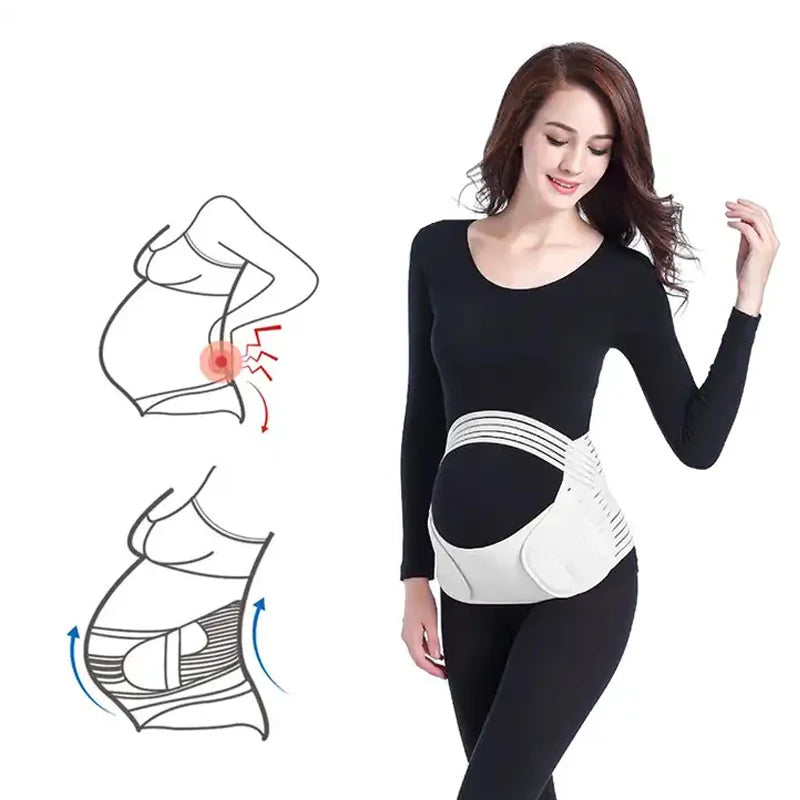 3 in 1 Skin-Friendly Pregnant Belly Safety Support Belt Lumbar Band After Birth Binder Corset Women Maternity Pregnancy Belt