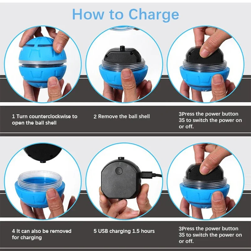 New Pet Electric Toy Ball Teasing Dog Flash Remote Control Intelligent USB Rechargeable Dog Toys Bite-resistant Pet Supplies
