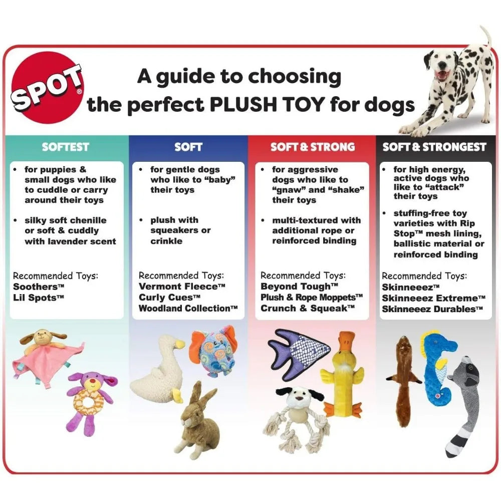 Ethical Pets Large Skinneeez Extreme Stuffingless Dog Toy Bundle: Chipmunk, Raccoon and Fox3
